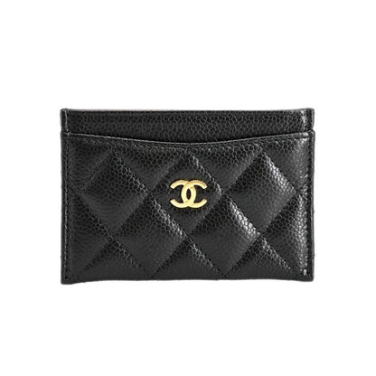 Chanel Card Case Card Holders Black