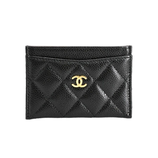 Chanel Card Case Card Holders Black
