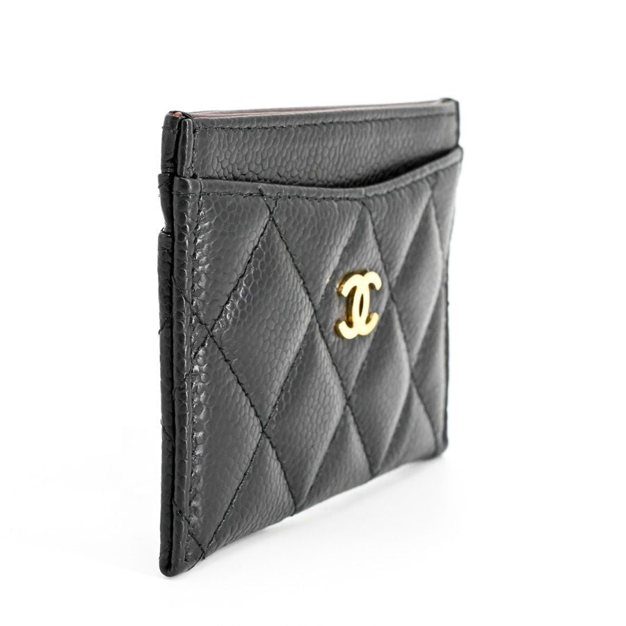 Chanel Card Case Card Holders Black — view 2