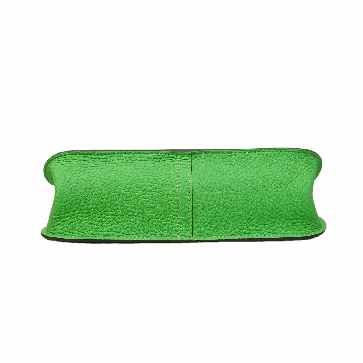 Hermes Handbag Halzan Verso Taurillon Clemence Vert Comic Celeste Silver 2-Way — view 3