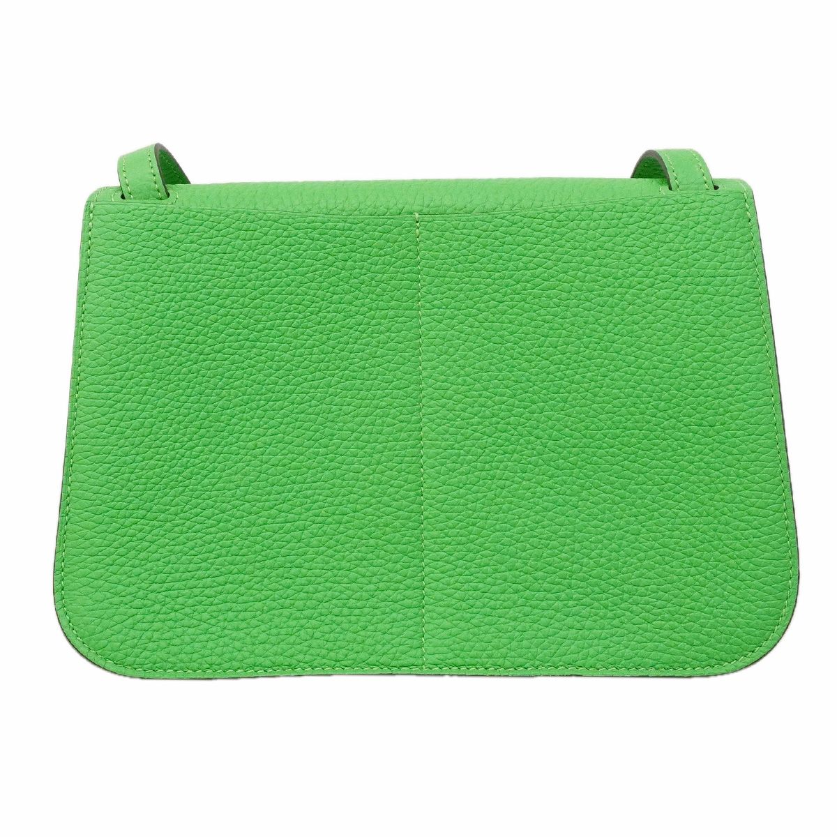 Hermes Handbag Halzan Verso Taurillon Clemence Vert Comic Celeste Silver 2-Way — view 6