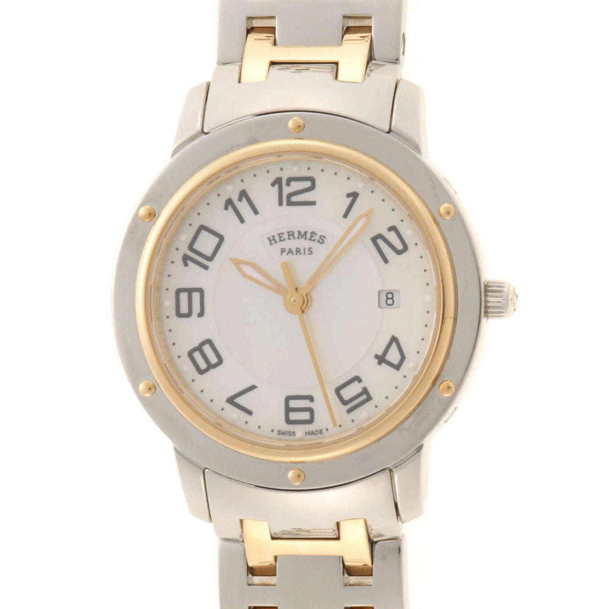 Hermes Clipper Watch Stainless Steel Shell Quartz