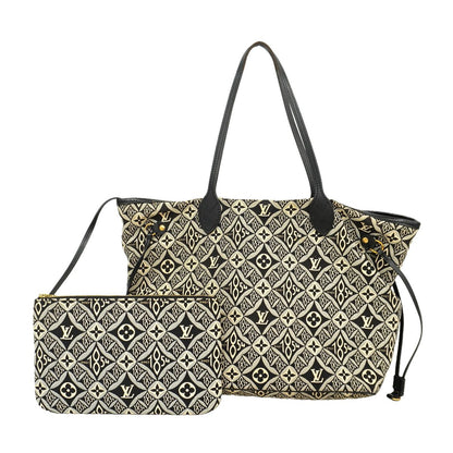 Louis Vuitton Tote Monogram Jacquard Neverfull MM Black Gray