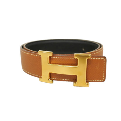 Hermes Belt Constance Courchevel Box Calf Gold Black