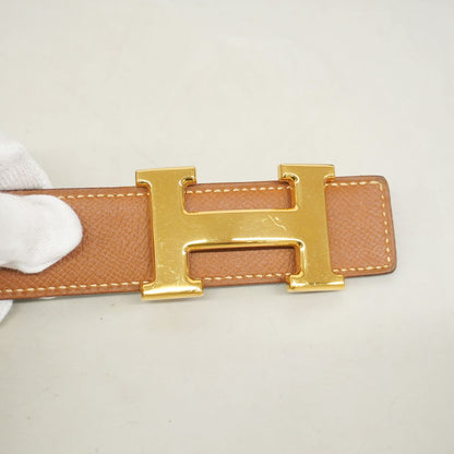 Hermes Belt Constance Courchevel Box Calf Gold Black — view 5
