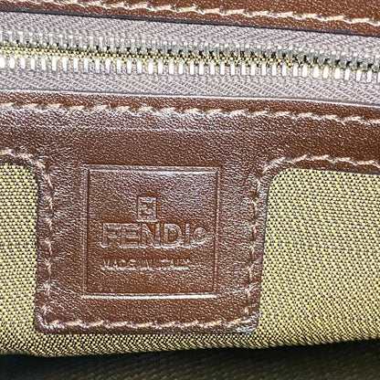 Fendi Handbag Zucca Mamma Bucket Nylon Canvas Brown Silver — view 5