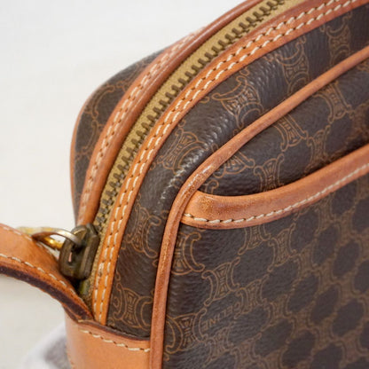 Celine Shoulder Bag Macadam Brown Gold — view 7