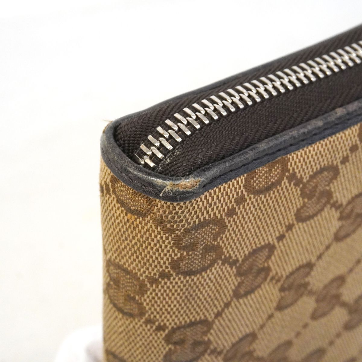 Gucci Wallet GG Canvas Brown Gold — view 6