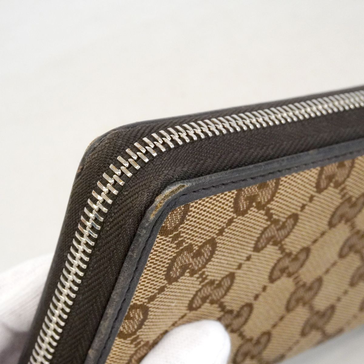Gucci Wallet GG Canvas Brown Gold — view 7
