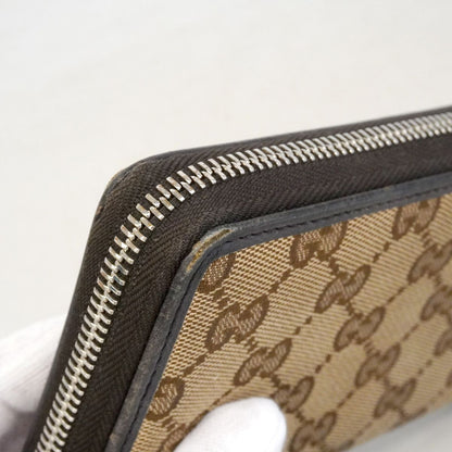 Gucci Wallet GG Canvas Brown Gold — view 7