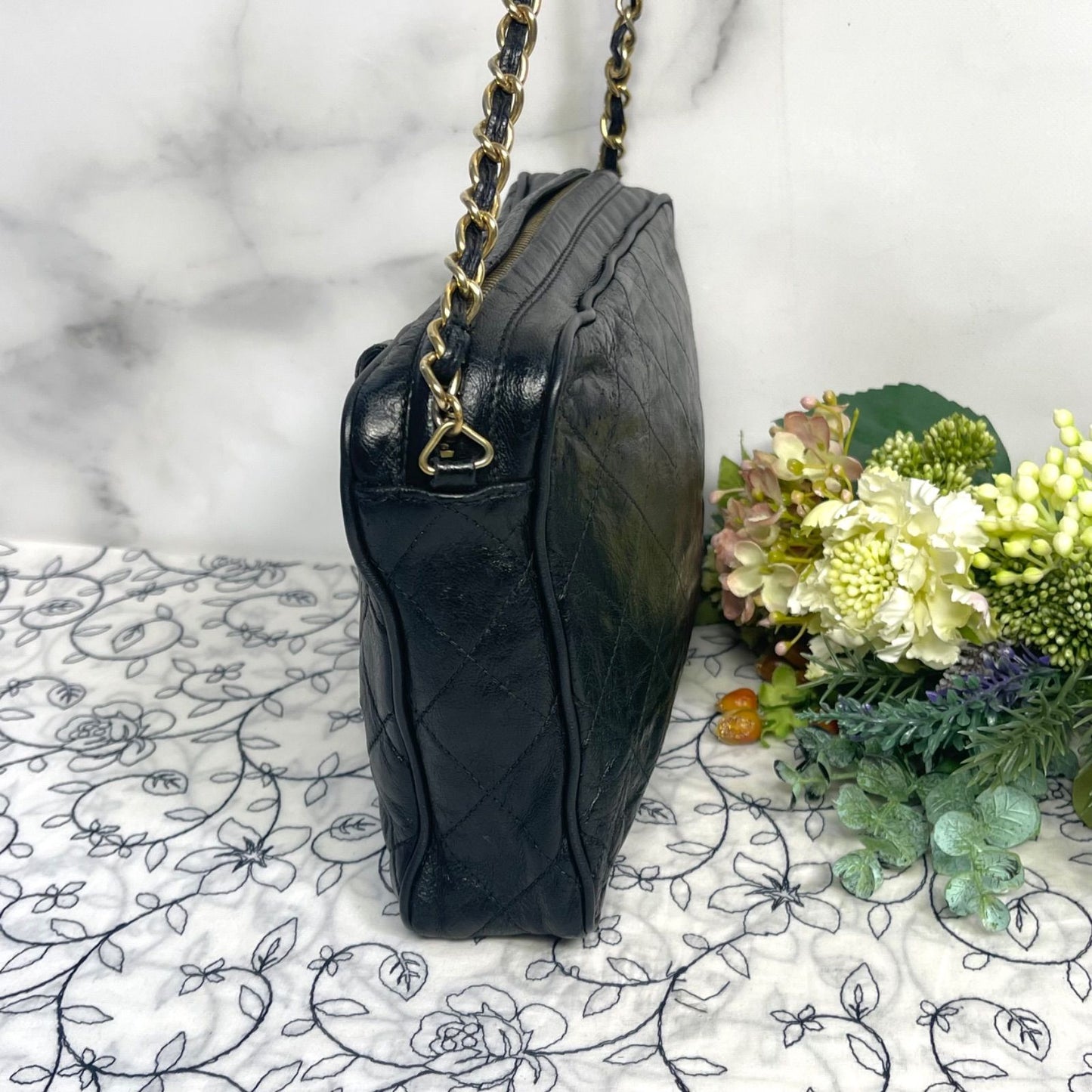 Chanel Camera Bag Fringe Quilted CC Logo — view 7