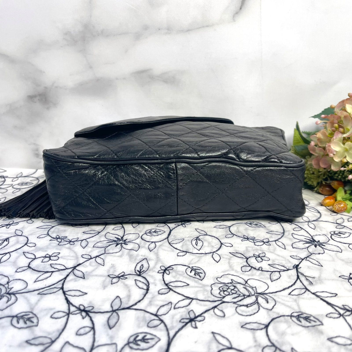 Chanel Camera Bag Fringe Quilted CC Logo — view 8