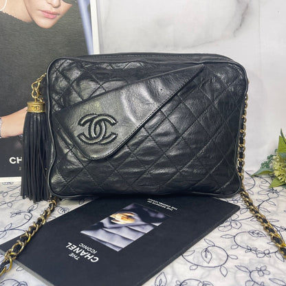 Chanel Camera Bag Fringe Quilted CC Logo — view 2