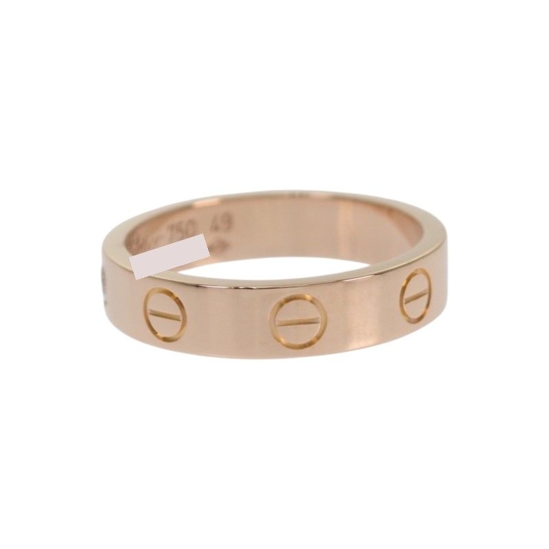 Cartier Love Ring Small 18k Pink Gold Diamond — view 5