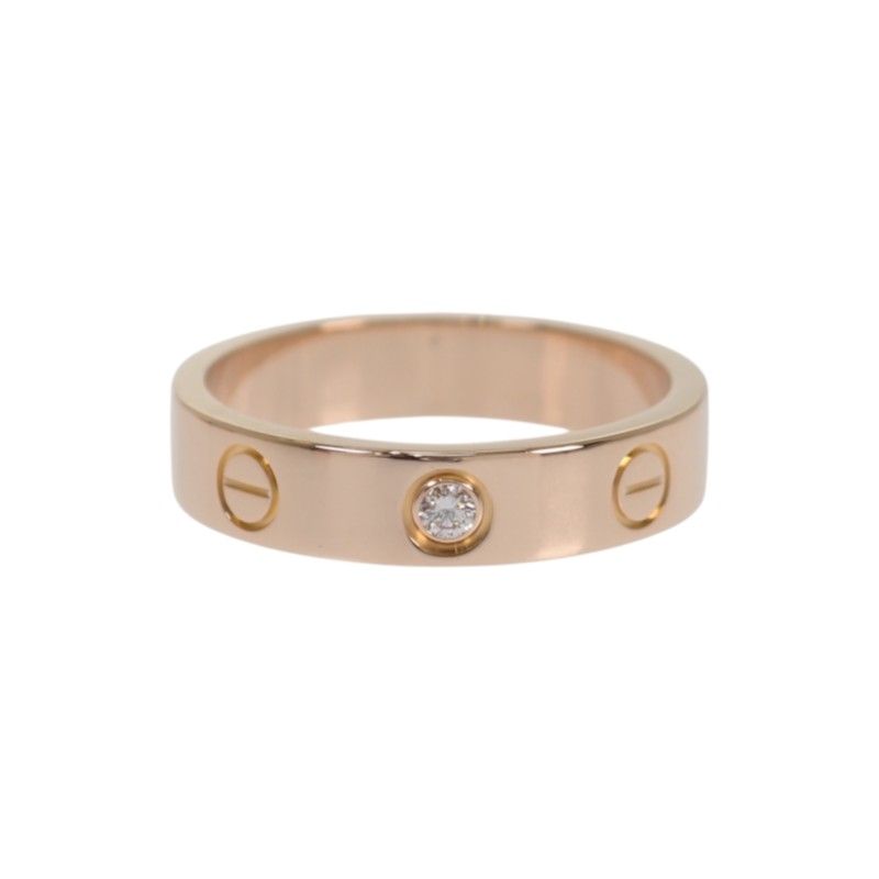 Cartier Love Ring Small 18k Pink Gold Diamond — view 4