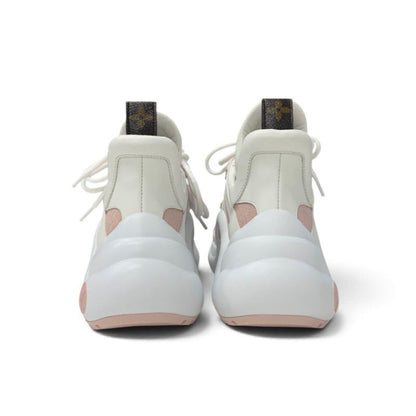Louis Vuitton Archlight Line Monogram Sneakers Fabric Leather Pink White — view 5