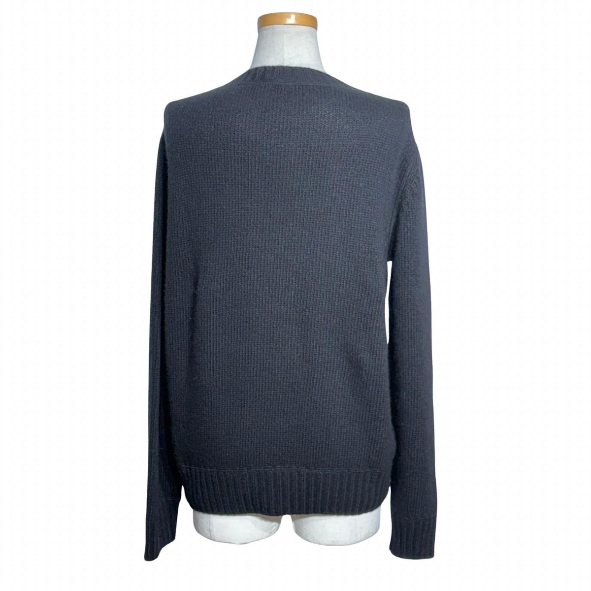 Prada Logo Knit Sweater Black Wool Cashmere 38 — view 3