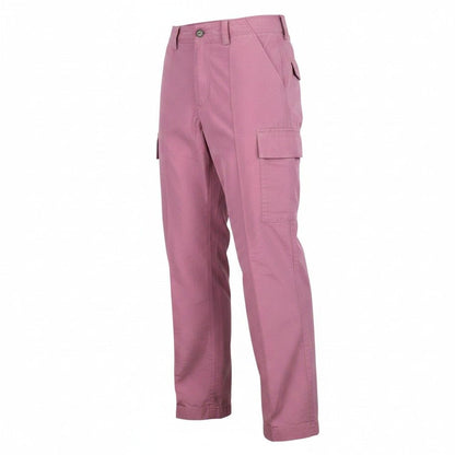 Chanel Cargo Pants Wide Metallic Pink Silk 38