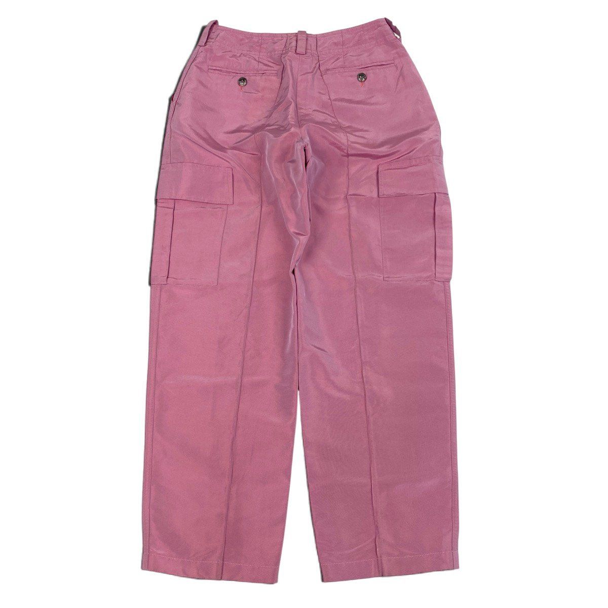 Chanel Cargo Pants Wide Metallic Pink Silk 38 — view 4