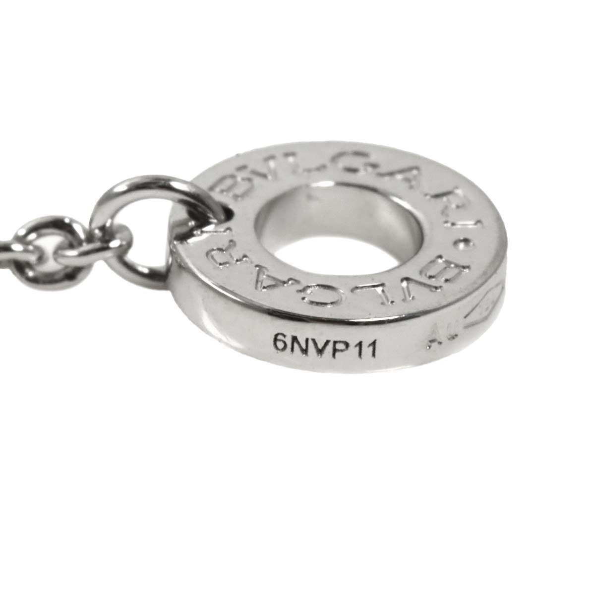 Bvlgari Double Logo Diamond Necklace 45 18k White Gold — view 6