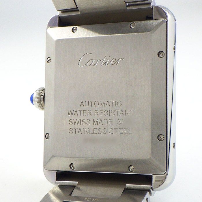 Cartier Watch Tank Solo XL Rectangular Silver Dial Roman Index Date SS Automatic — view 4