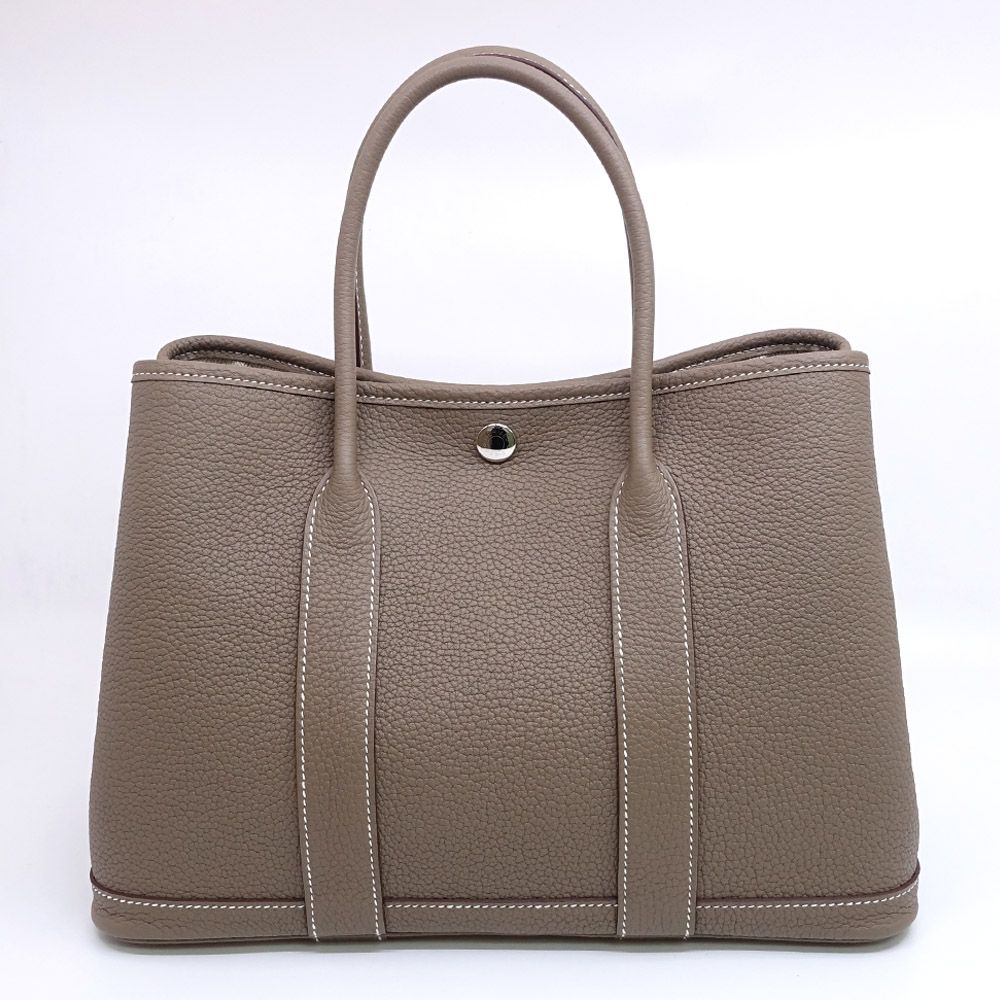 Hermes Garden Party TPM Handbag Around Etoupe Silver — view 2