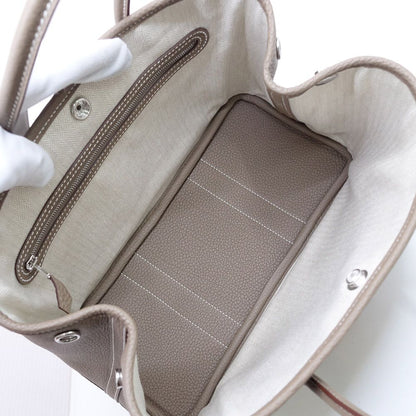 Hermes Garden Party TPM Handbag Around Etoupe Silver — view 4