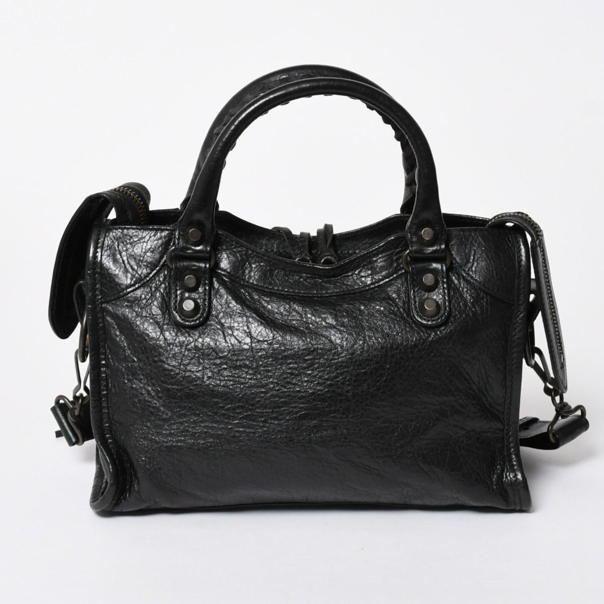 Balenciaga Le City Mini 2-Way Shoulder Bag Black Blanc — view 2