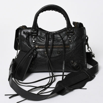 Balenciaga Le City Mini 2-Way Shoulder Bag Black Blanc