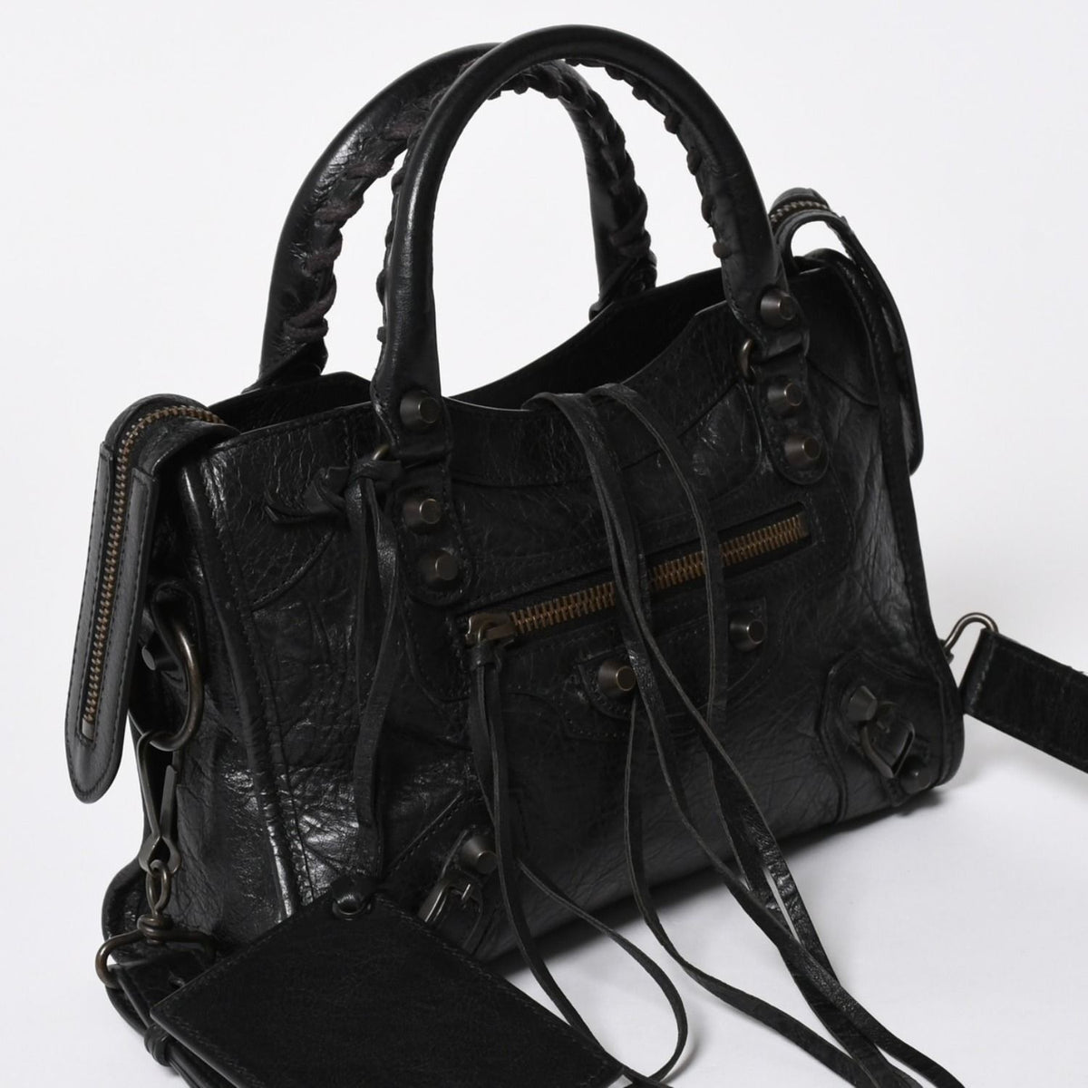Balenciaga Le City Mini 2-Way Shoulder Bag Black Blanc — view 3