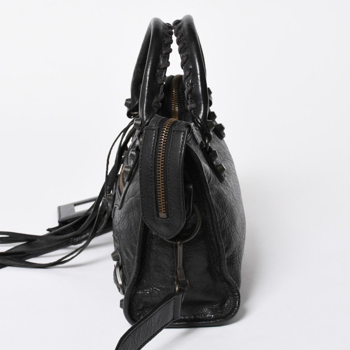 Balenciaga Le City Mini 2-Way Shoulder Bag Black Blanc — view 4