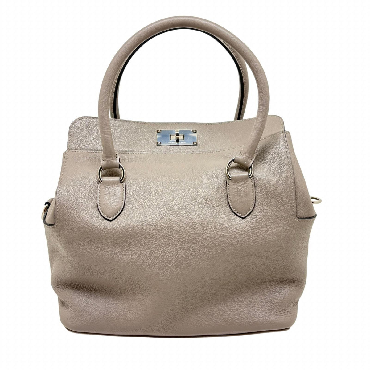 Hermes Toolbox 26 Gray Asphalt Silver Shoulder Bag Evercolor