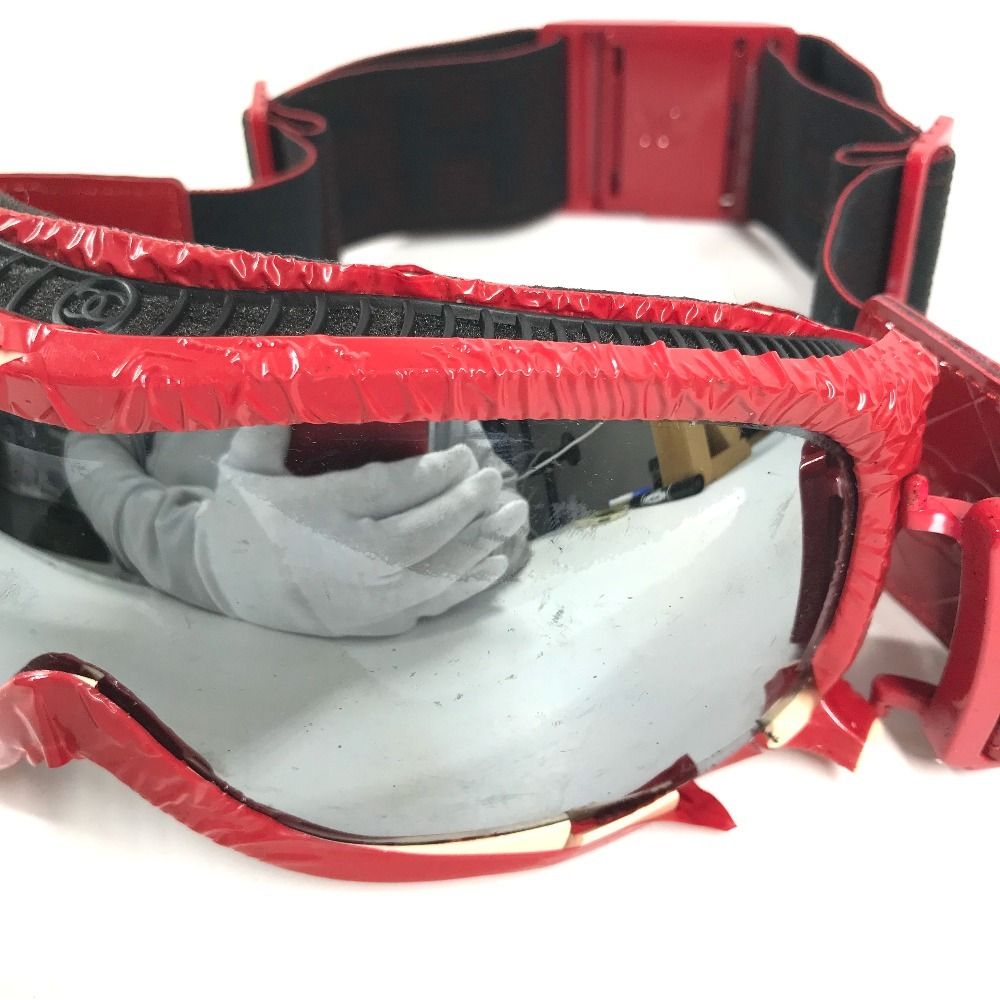 Chanel Goggle Sunglasses Acetate Red Eyewear — view 6