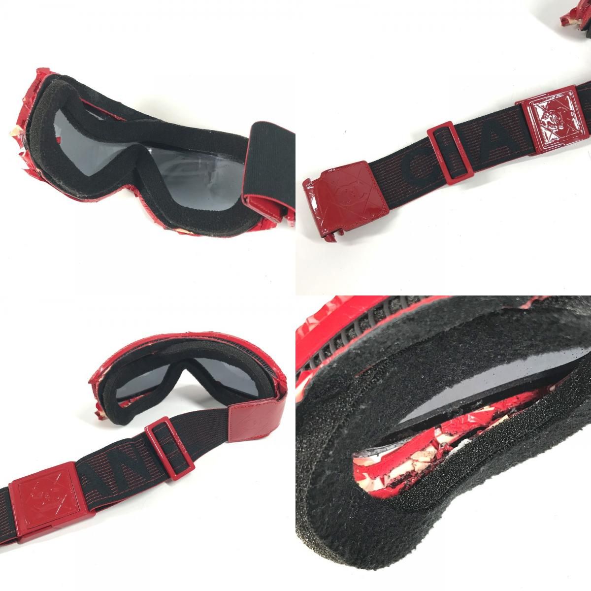 Chanel Goggle Sunglasses Acetate Red Eyewear — view 8