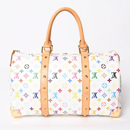Louis Vuitton Keepall 45 Boston Bag Monogram Multicolor White Takashi Murakami — view 2