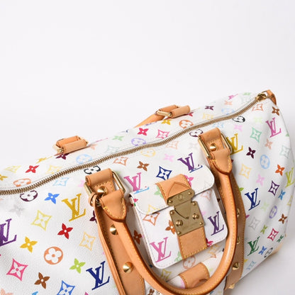 Louis Vuitton Keepall 45 Boston Bag Monogram Multicolor White Takashi Murakami — view 7