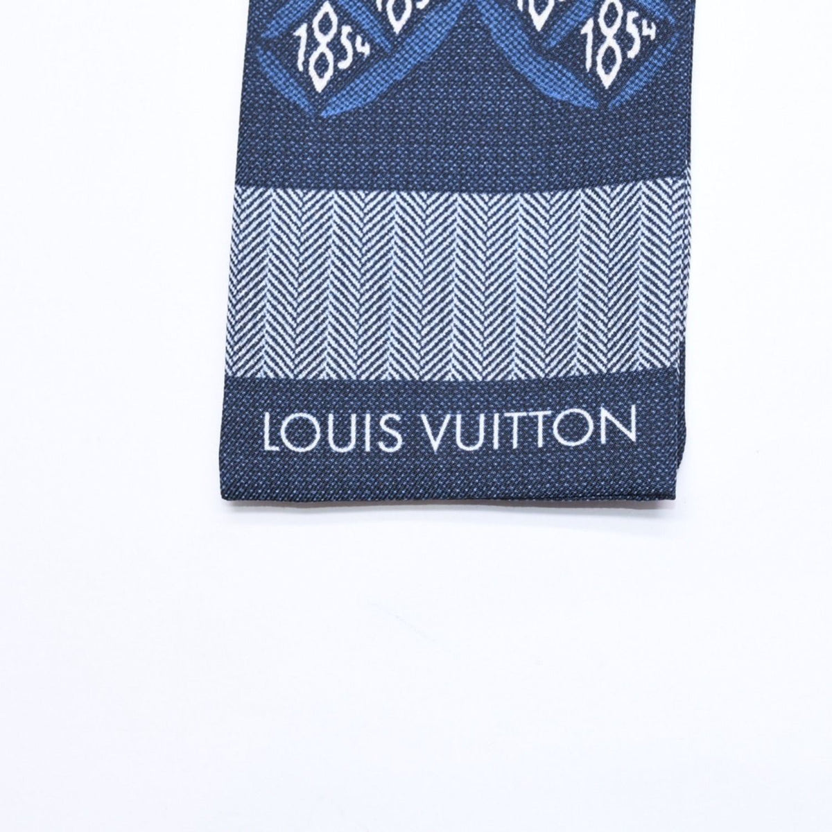 Louis Vuitton Band Since Scarf Silk Navy Blue — view 6