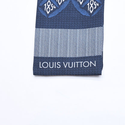 Louis Vuitton Band Since Scarf Silk Navy Blue — view 6