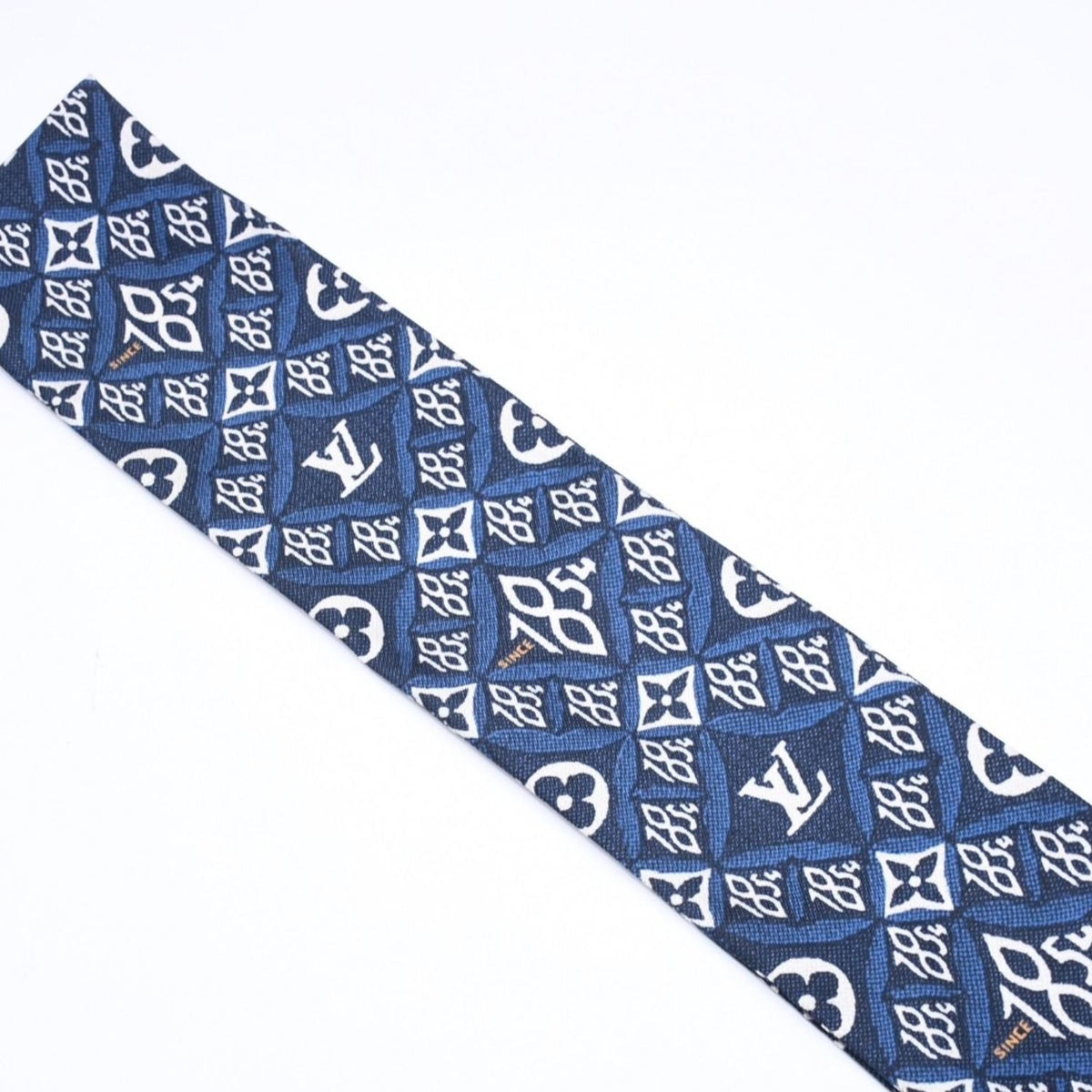 Louis Vuitton Band Since Scarf Silk Navy Blue — view 5