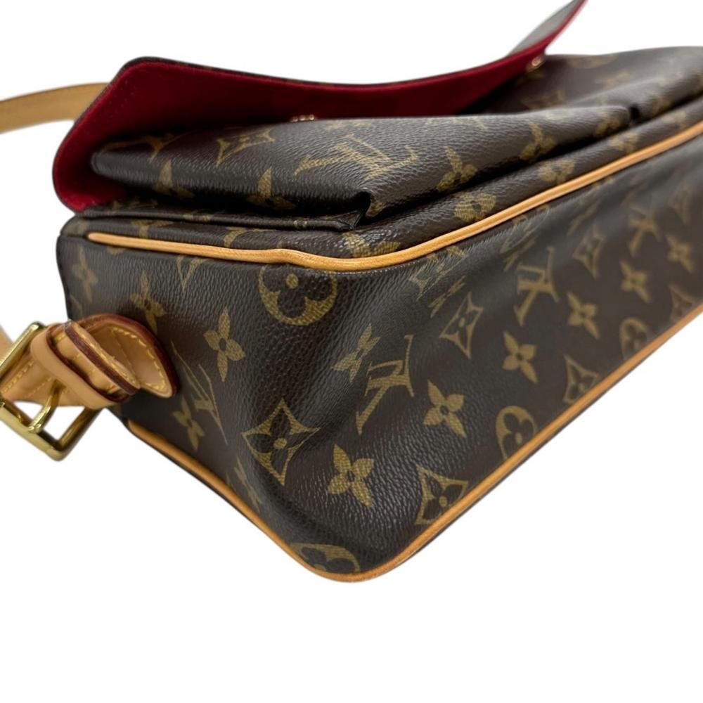 Louis Vuitton Viva-Cite MM Shoulder Bag Monogram Canvas Brown Gold — view 7