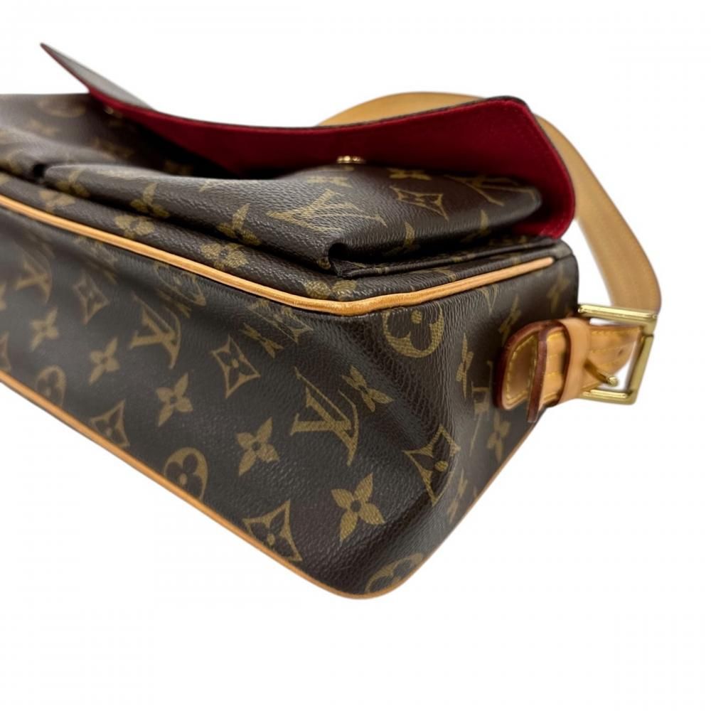 Louis Vuitton Viva-Cite MM Shoulder Bag Monogram Canvas Brown Gold — view 8
