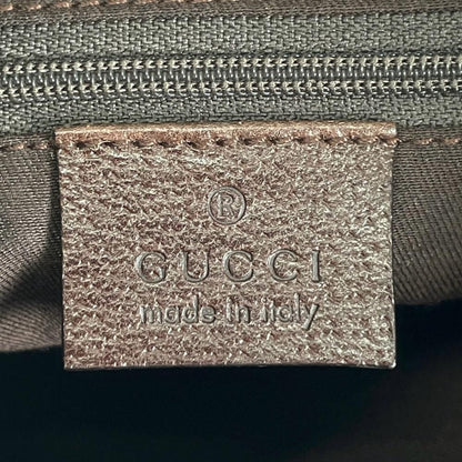 Gucci Shoulder Bag Tote GG Canvas Leather Brown Silver — view 5