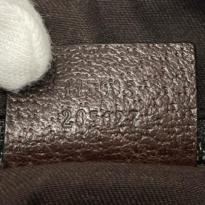 Gucci Shoulder Bag Tote GG Canvas Leather Brown Silver — view 6