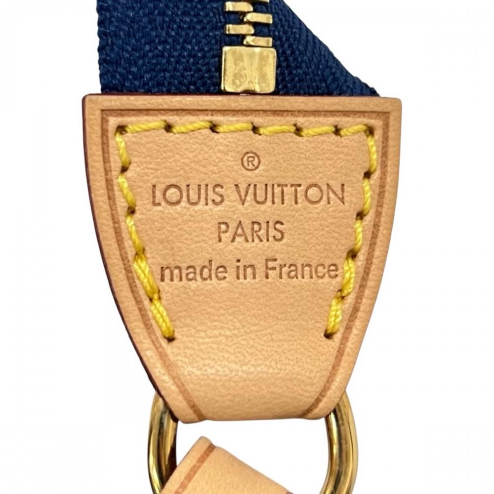 Louis Vuitton Monogram Vernis Accessoires Ikat Flower Shoulder Bag Blue Gold — view 6