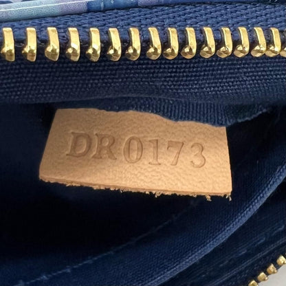 Louis Vuitton Monogram Vernis Accessoires Ikat Flower Shoulder Bag Blue Gold — view 7