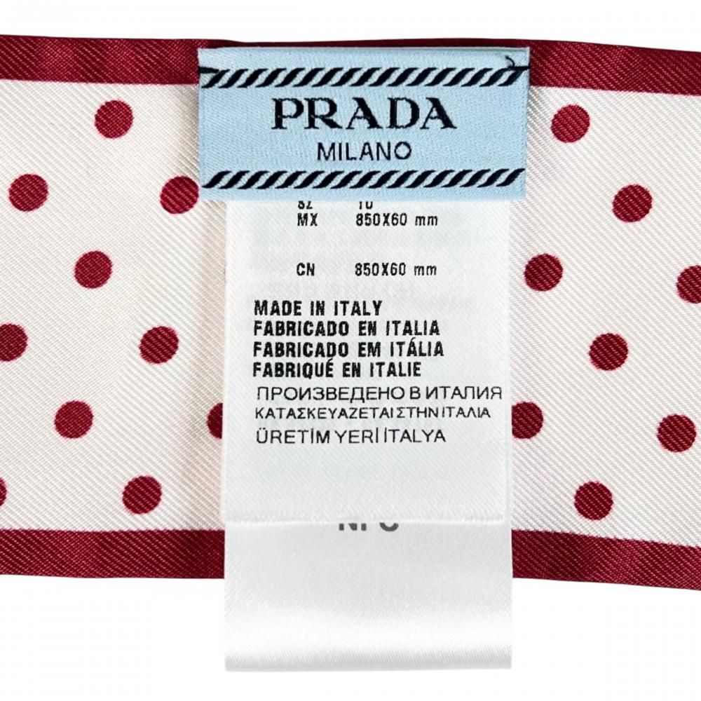 Prada Scarf Seasonal Print Twill Silk Pink — view 5