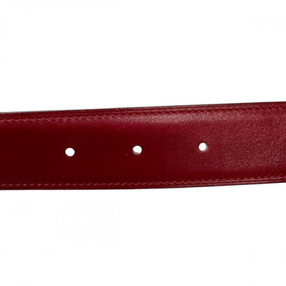 Hermes Belt Constance Reversible Leather Red Yellow Silver — view 4