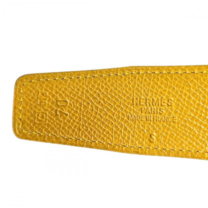 Hermes Belt Constance Reversible Leather Red Yellow Silver — view 6