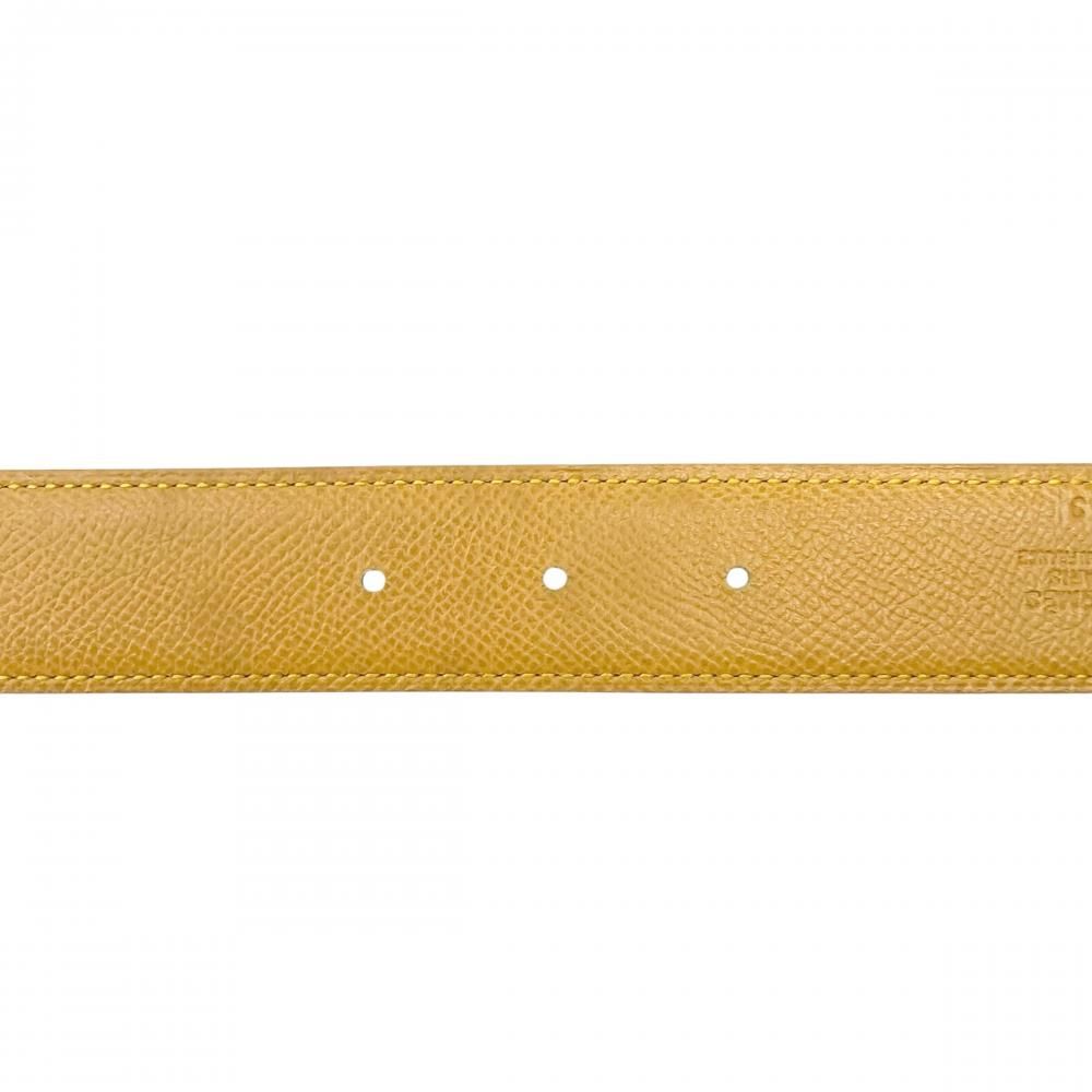 Hermes Belt Constance Reversible Leather Red Yellow Silver — view 5