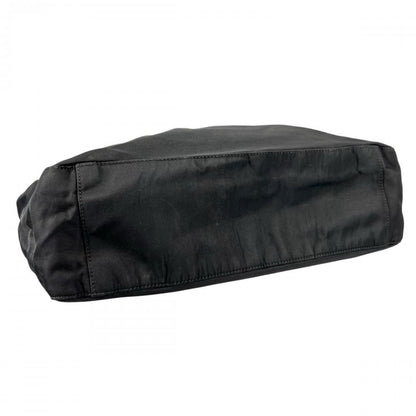 Prada Tote Triangle Logo Shoulder Nylon Black Silver — view 3